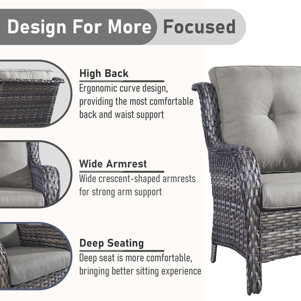 Ensemble canapé deux places d'extérieur en osier et rotin Gymojoy