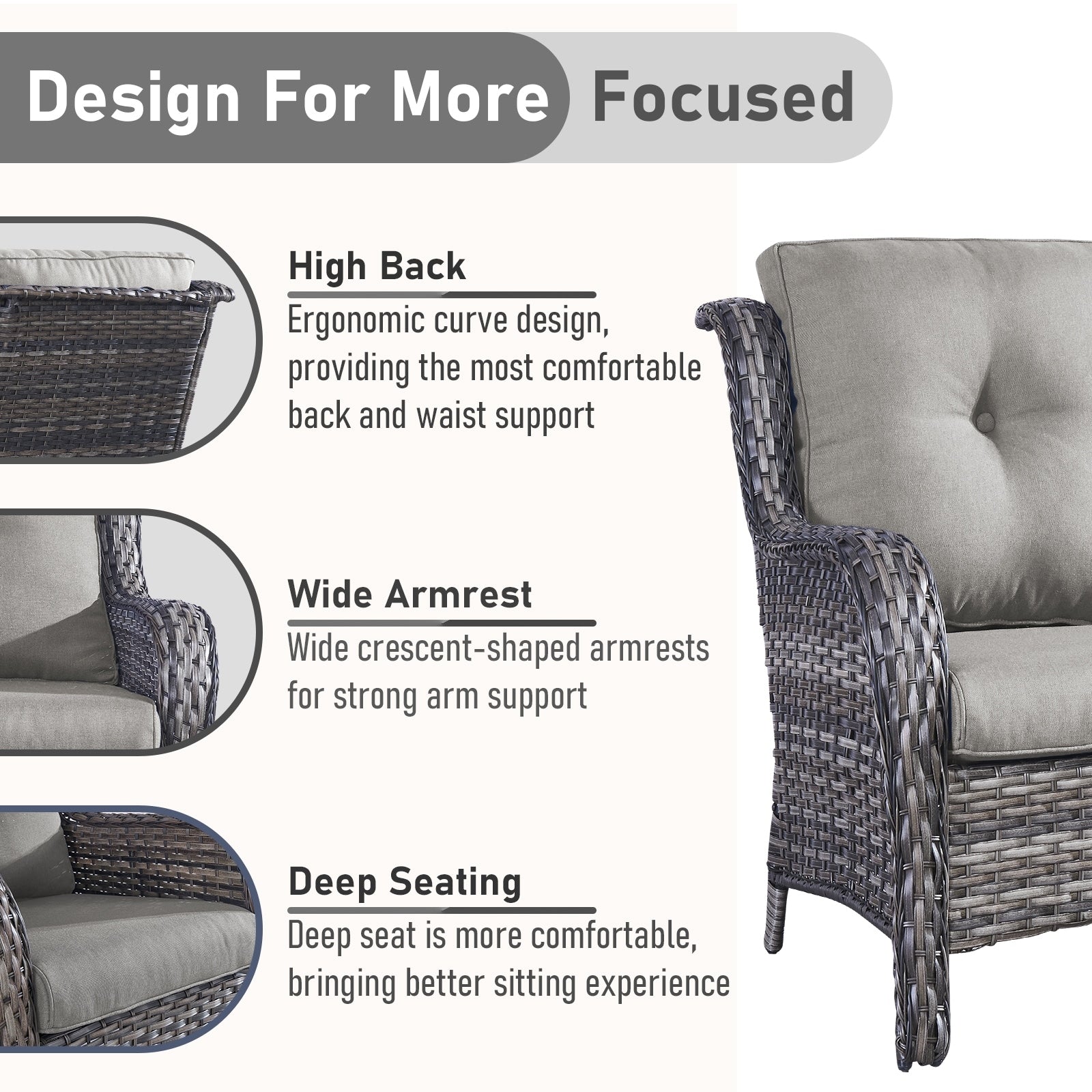 Ensemble canapé deux places d'extérieur en osier et rotin Gymojoy