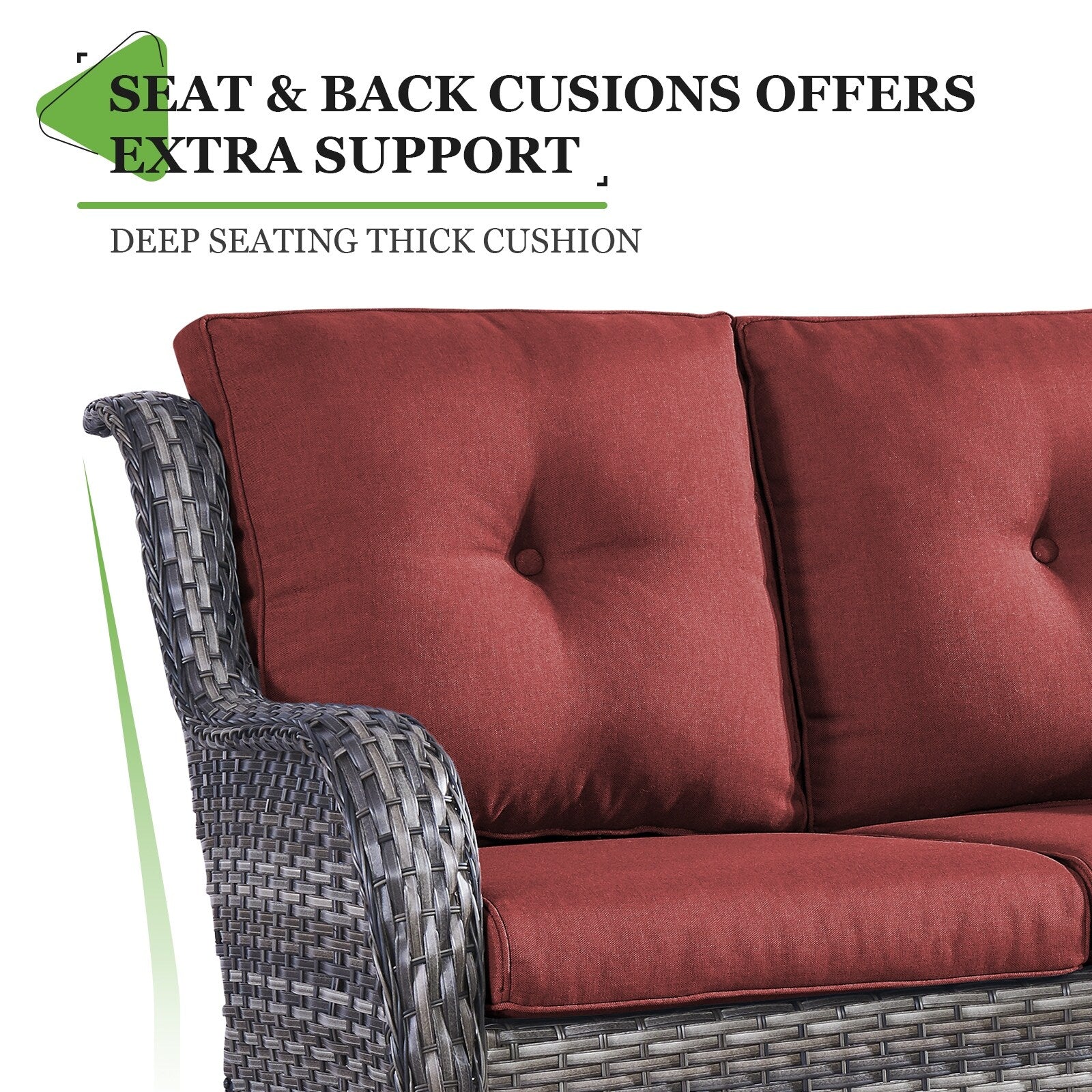 Ensemble canapé deux places d'extérieur en osier et rotin Gymojoy