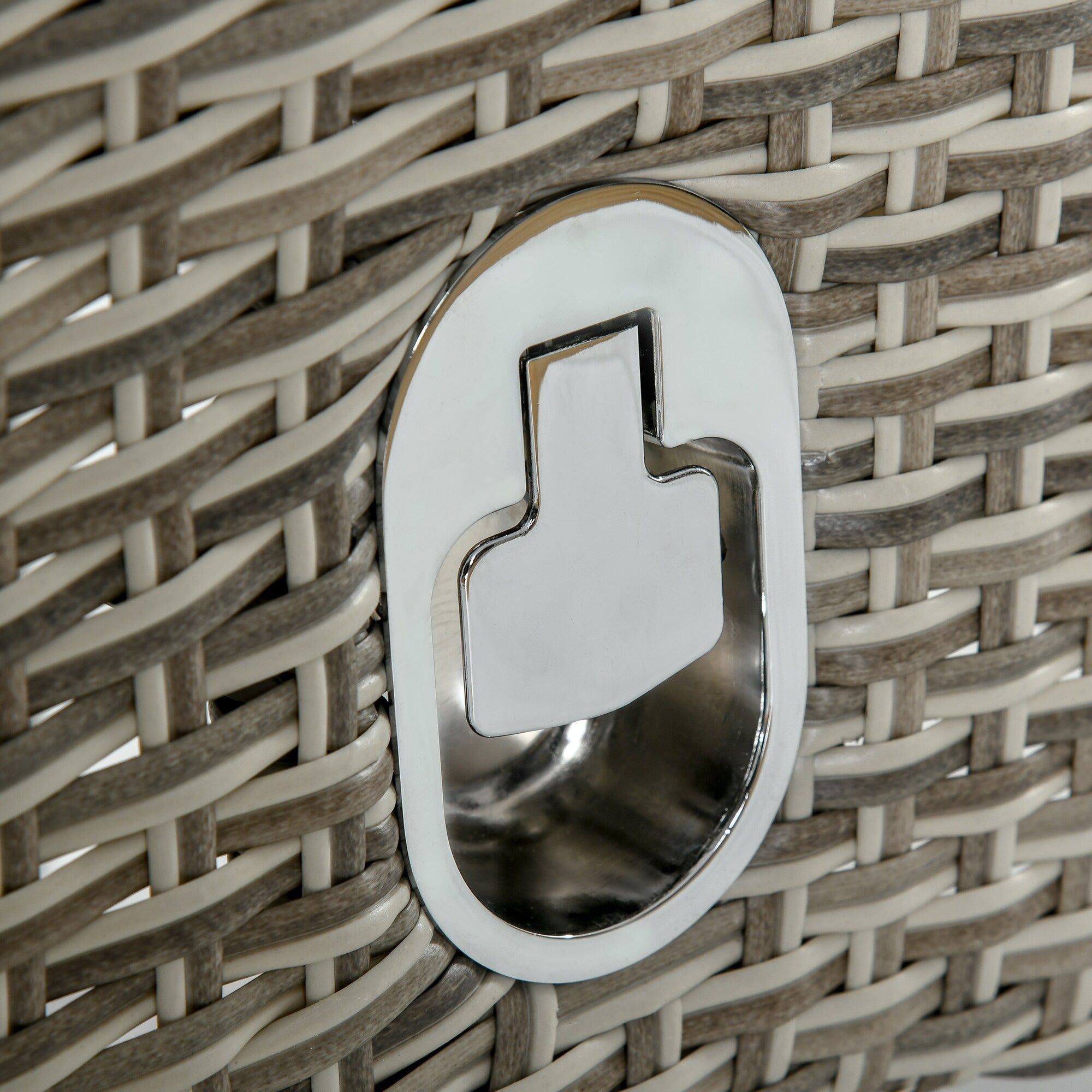 Outsunny Ensemble de canapé en rotin PE pour patio, 3 pièces, chaises inclinables d'extérieur, table basse en plastique imitation bois