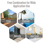 Outsunny Ensemble de 4 chaises de jardin pliantes avec un design simple et chic, confortables pour la terrasse, le jardin, la cour et les voyages.