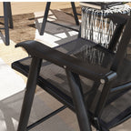 Outsunny Ensemble de 4 chaises de jardin pliantes avec un design simple et chic, confortables pour la terrasse, le jardin, la cour et les voyages.