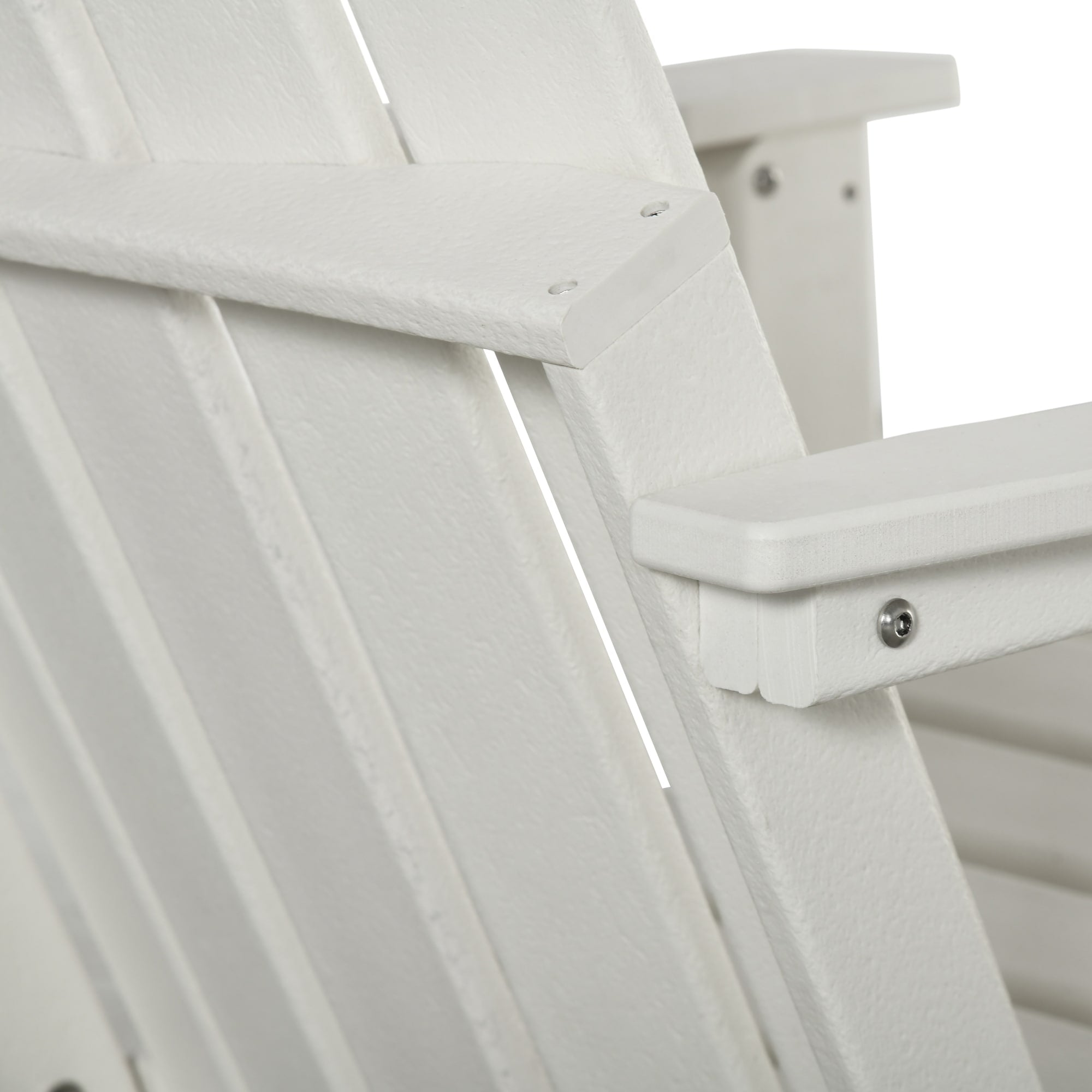 Chaise de plage pliante Outsunny Adirondack, chaise longue en plastique HDPE pour extérieur, résistante aux intempéries, pour patio, terrasse et mobilier de jardin.