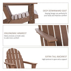 Chaise de plage pliante Outsunny Adirondack, chaise longue en plastique HDPE pour extérieur, résistante aux intempéries, pour patio, terrasse et mobilier de jardin.