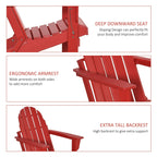 Chaise de plage pliante Outsunny Adirondack, chaise longue en plastique HDPE pour extérieur, résistante aux intempéries, pour patio, terrasse et mobilier de jardin.