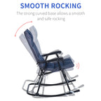 Ensemble de fauteuil à bascule pliant Outsunny avec assise et dossier rembourrés, oreiller