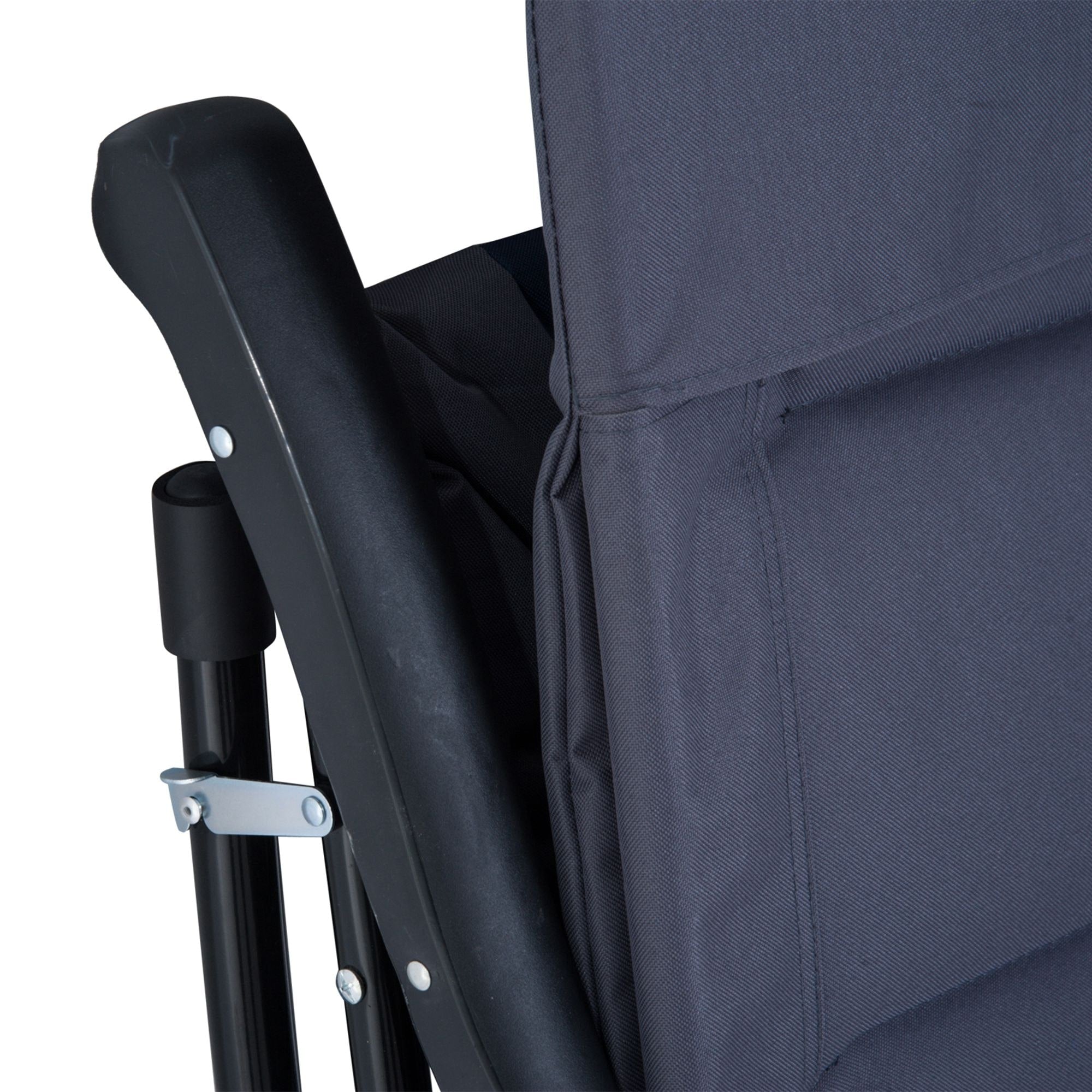 Ensemble de fauteuil à bascule pliant Outsunny avec assise et dossier rembourrés, oreiller
