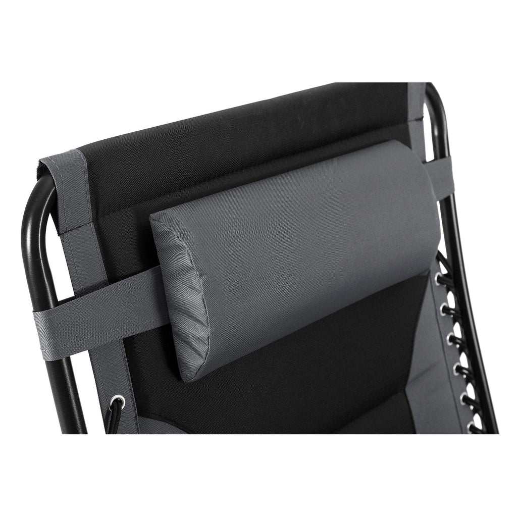 Fauteuil XL surdimensionné à dossier zéro gravité, avec accoudoirs larges, inclinable et réglable, avec porte-gobelets - N/A