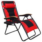 Fauteuil XL surdimensionné à dossier zéro gravité, avec accoudoirs larges, inclinable et réglable, avec porte-gobelets - N/A