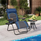 Fauteuil XL surdimensionné à dossier zéro gravité, avec accoudoirs larges, inclinable et réglable, avec porte-gobelets - N/A