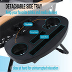 Fauteuil XL surdimensionné à dossier zéro gravité, avec accoudoirs larges, inclinable et réglable, avec porte-gobelets - N/A