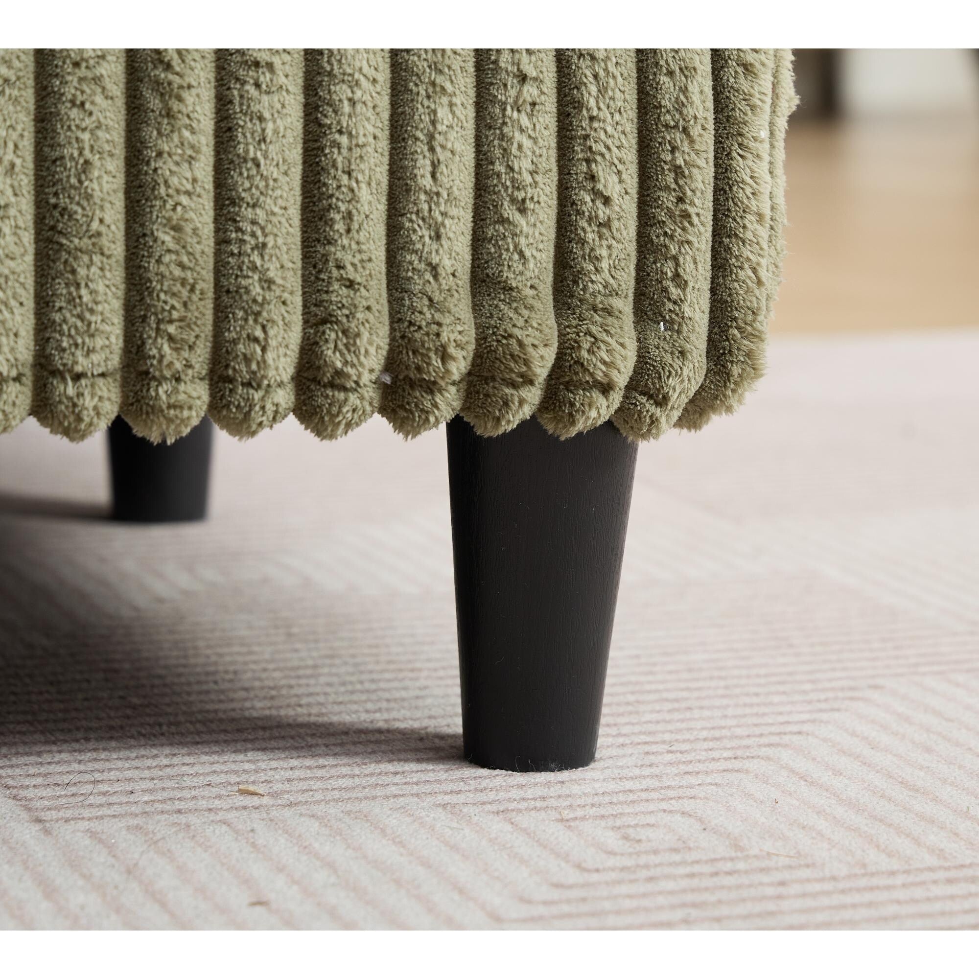 Canapé-lit surdimensionné en velours côtelé moelleux, réglable