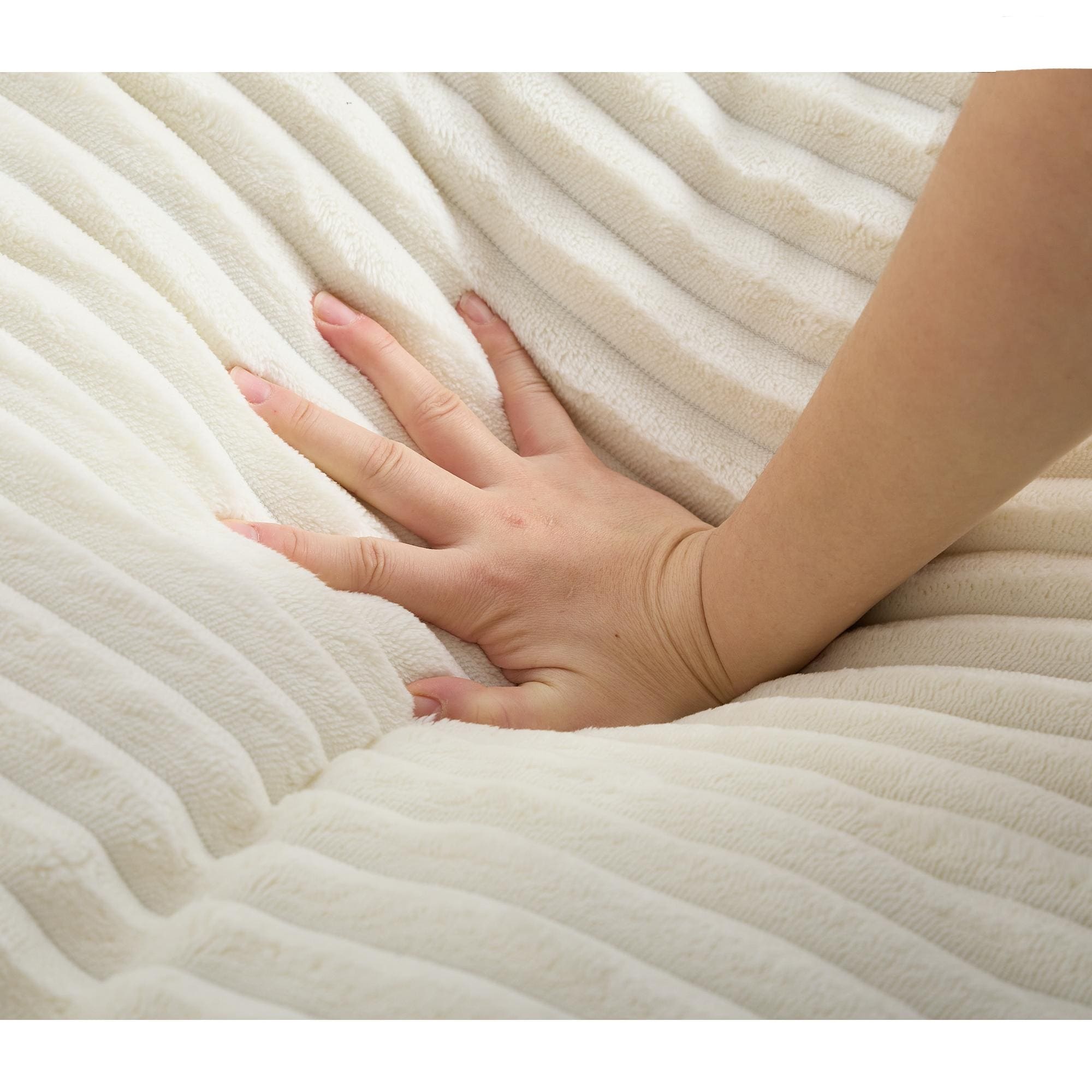 Canapé-lit surdimensionné en velours côtelé moelleux, réglable