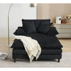 Canapé-lit surdimensionné en velours côtelé moelleux, réglable