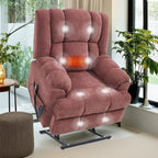 Fauteuil inclinable électrique surdimensionné en chenille avec massage et chauffage lombaire, inclinaison à positions infinies