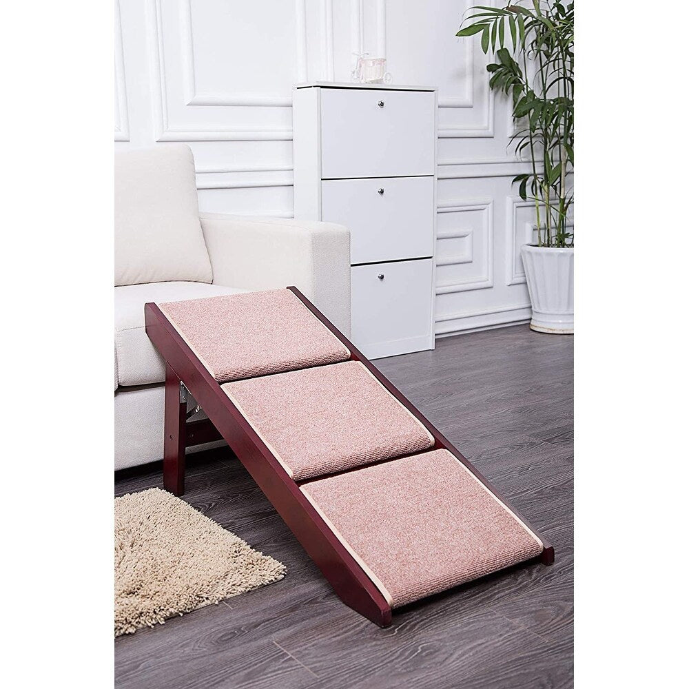 PAWLAND Échelle pliable 2-en-1 pour animaux de compagnie, pour chiens, chats, lits surélevés, marches pour chiens, tabouret d'escalade facile pour animaux de compagnie