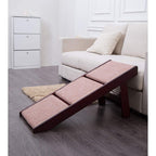 PAWLAND Échelle pliable 2-en-1 pour animaux de compagnie, pour chiens, chats, lits surélevés, marches pour chiens, tabouret d'escalade facile pour animaux de compagnie