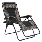 Fauteuil XL surdimensionné à dossier zéro gravité, avec accoudoirs larges, inclinable et réglable, avec porte-gobelets - N/A