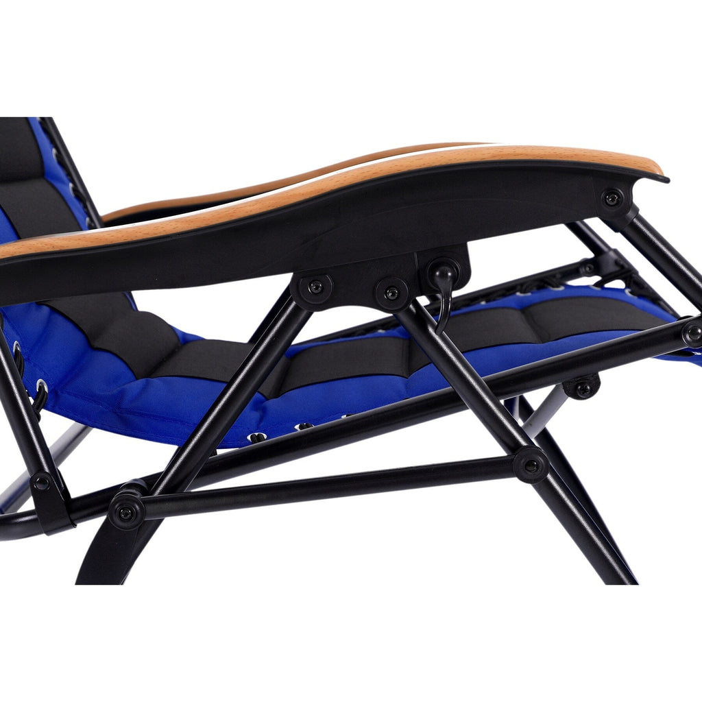 Fauteuil XL surdimensionné à dossier zéro gravité, avec accoudoirs larges, inclinable et réglable, avec porte-gobelets - N/A