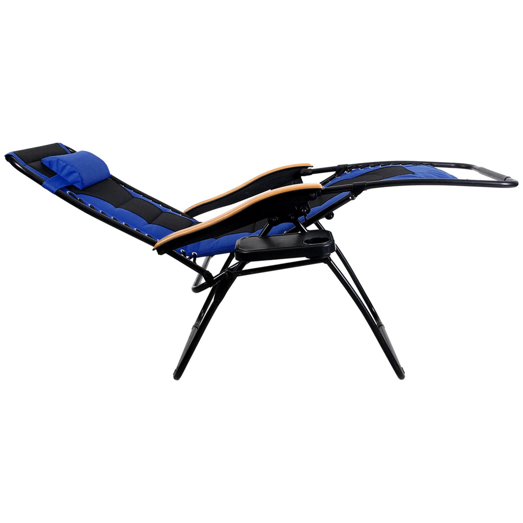 Fauteuil XL surdimensionné à dossier zéro gravité, avec accoudoirs larges, inclinable et réglable, avec porte-gobelets - N/A