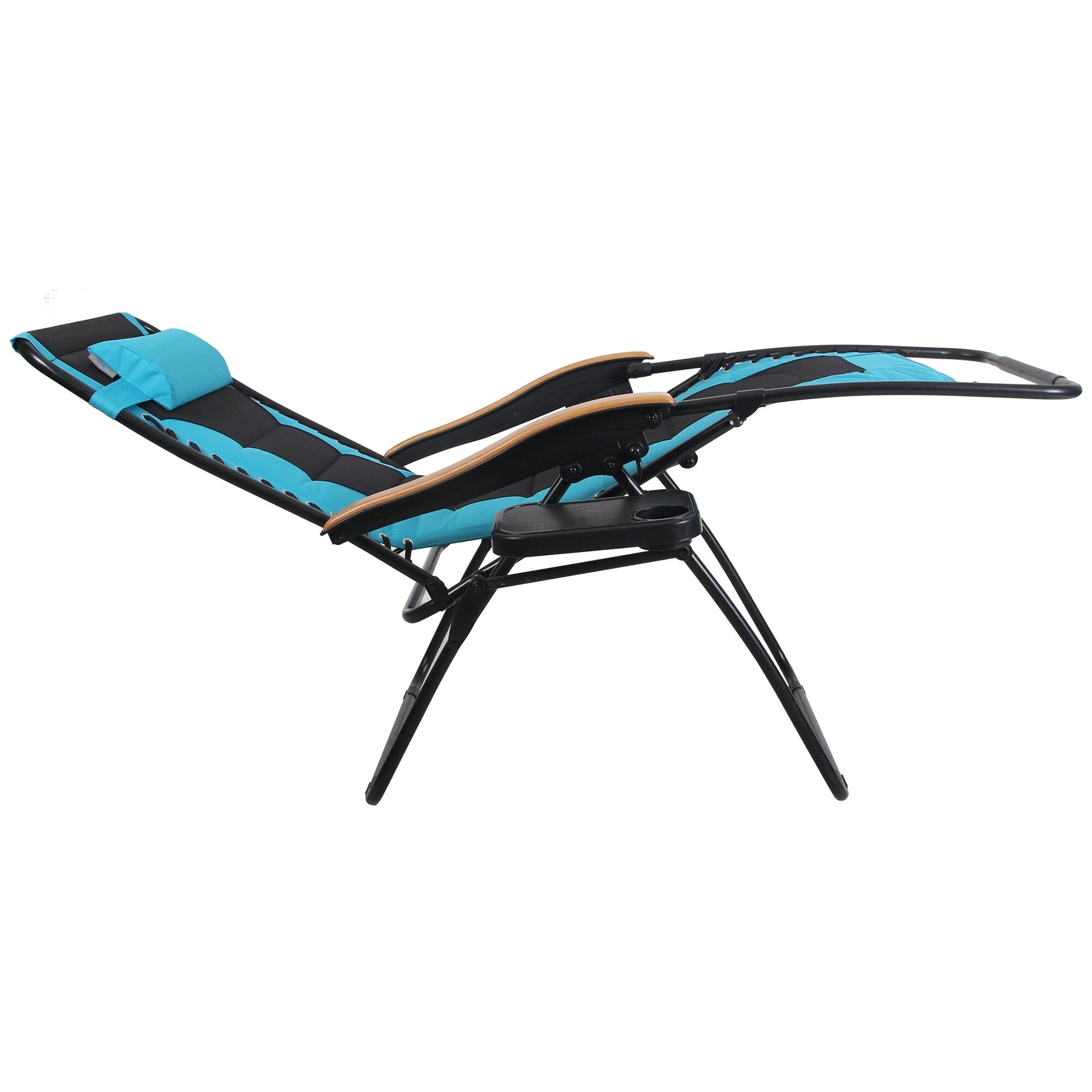 Fauteuil XL surdimensionné à dossier zéro gravité, avec accoudoirs larges, inclinable et réglable, avec porte-gobelets - N/A