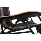 Fauteuil XL surdimensionné à dossier zéro gravité, avec accoudoirs larges, inclinable et réglable, avec porte-gobelets - N/A