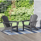 Polytrends Altura Chaise de jardin Adirondack en polyrésine, résistante aux intempéries et écologique (lot de 2)