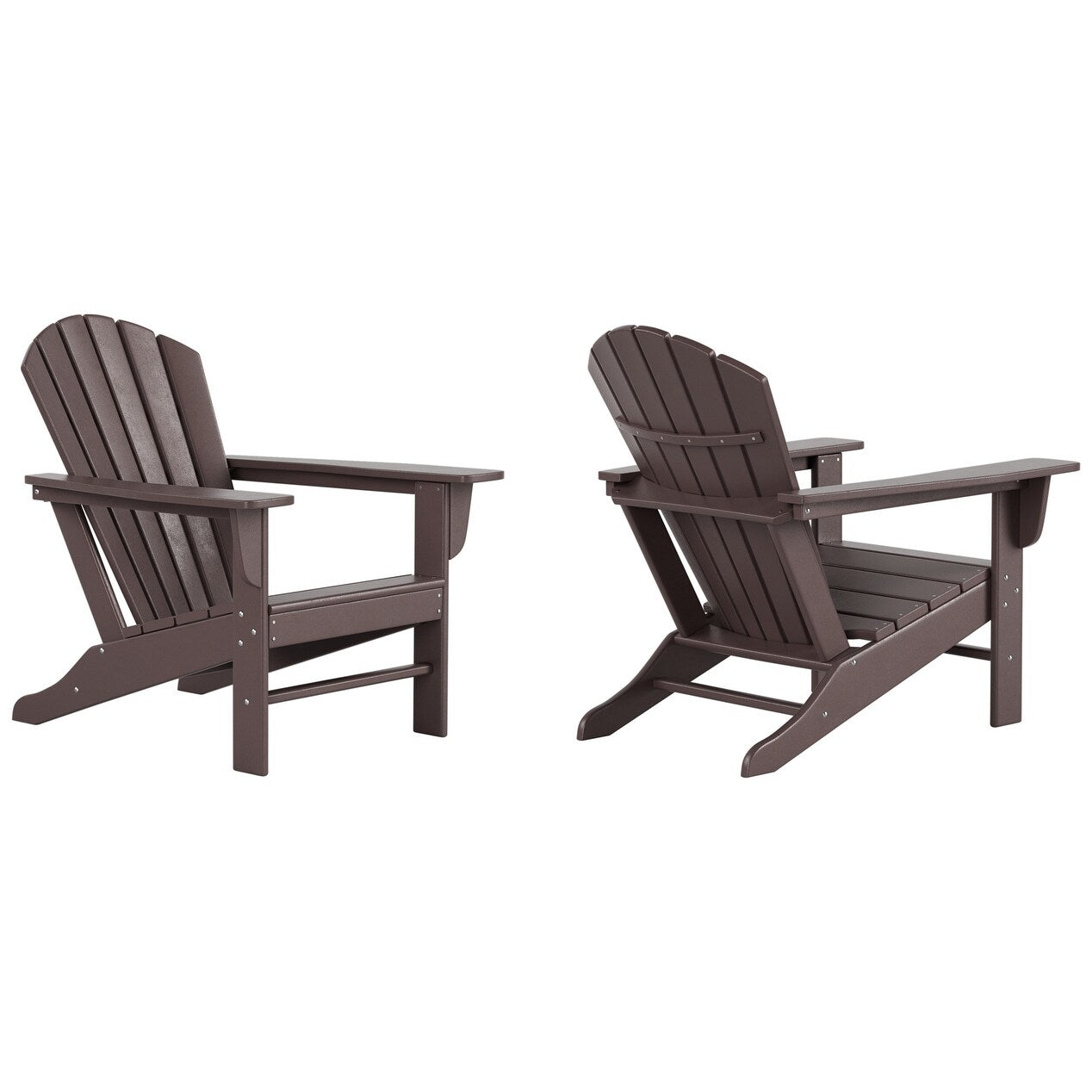 Polytrends Altura Chaise de jardin Adirondack en polyrésine, résistante aux intempéries et écologique (lot de 2)