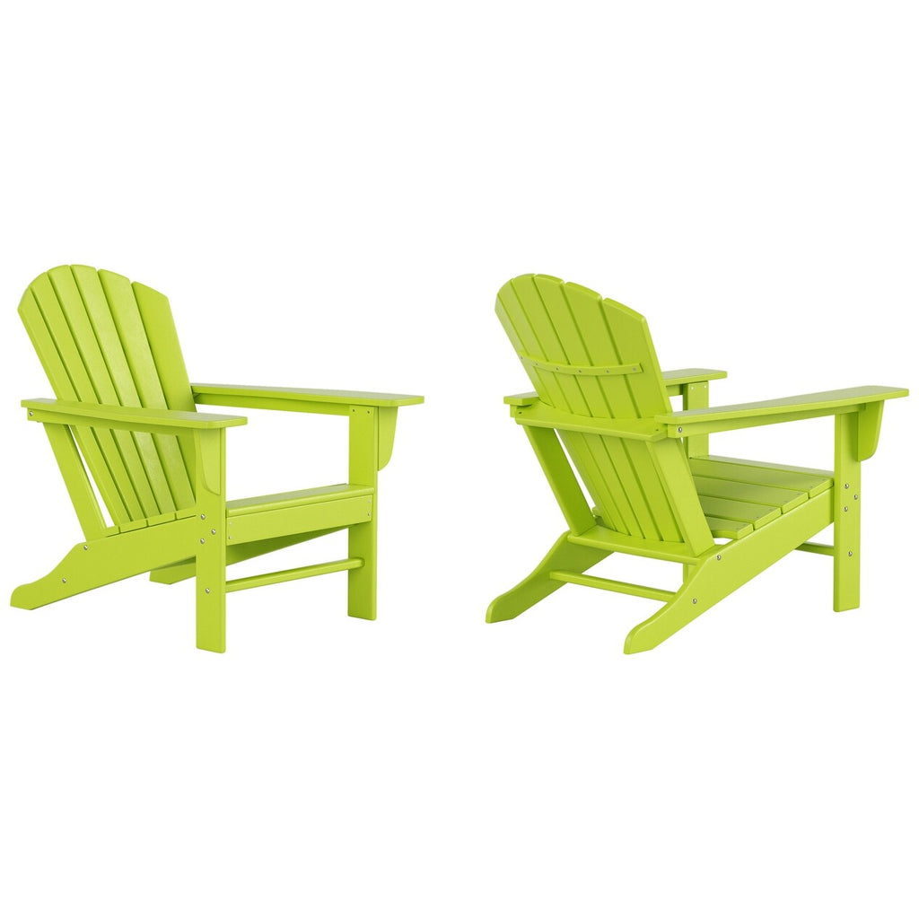 Polytrends Altura Chaise de jardin Adirondack en polyrésine, résistante aux intempéries et écologique (lot de 2)