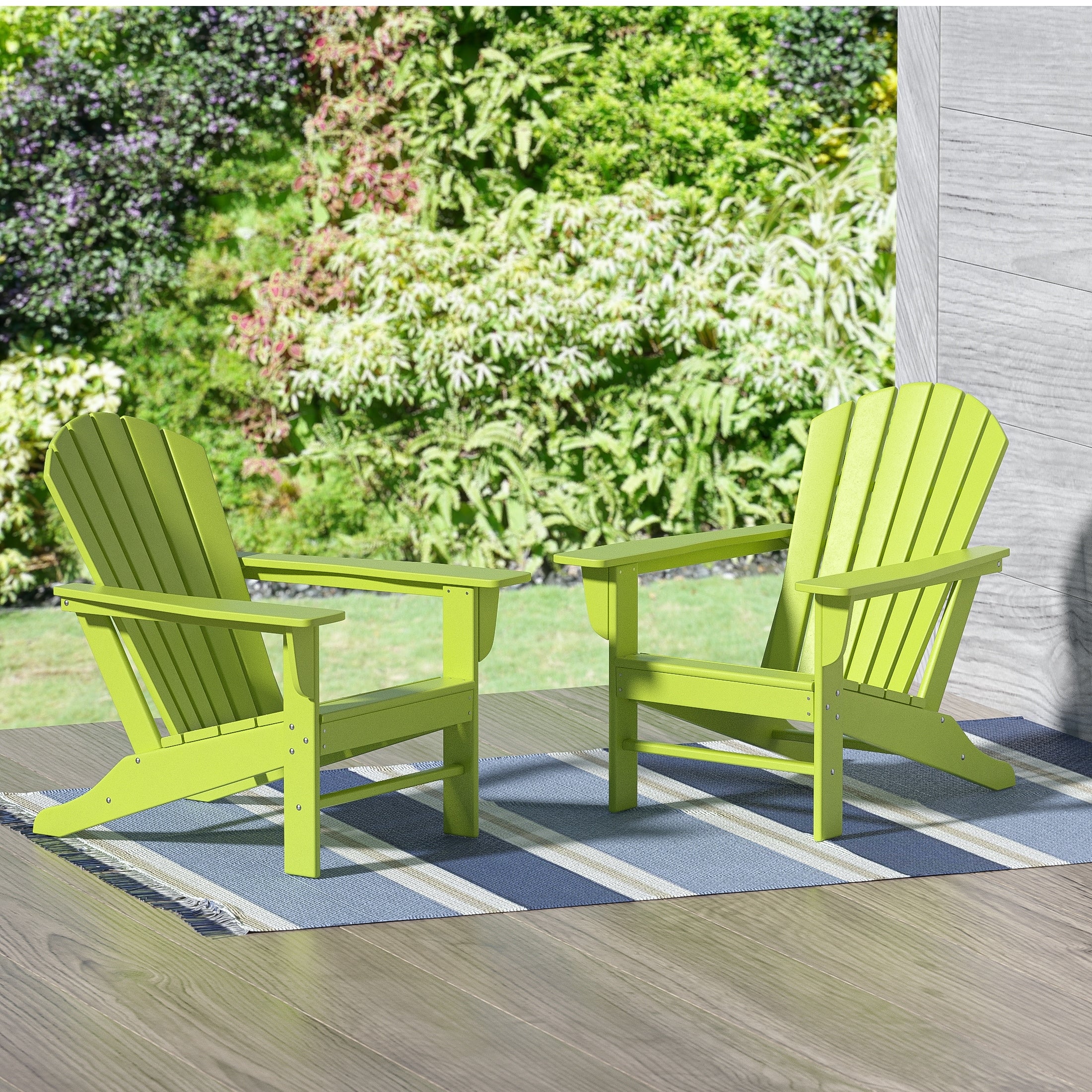 Polytrends Altura Chaise de jardin Adirondack en polyrésine, résistante aux intempéries et écologique (lot de 2)