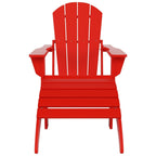 Chaise de jardin pliante Adirondack Polytrends Laguna en HDPE, résistante aux intempéries, avec pouf (ensemble 2 pièces)