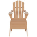 Chaise de jardin pliante Adirondack Polytrends Laguna en HDPE, résistante aux intempéries, avec pouf (ensemble 2 pièces)