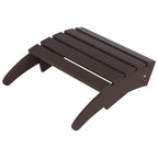 Chaise de jardin pliante Adirondack Polytrends Laguna en HDPE, résistante aux intempéries, avec pouf (ensemble 2 pièces)