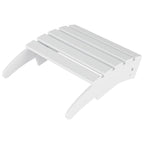 Chaise de jardin pliante Adirondack Polytrends Laguna en HDPE, résistante aux intempéries, avec pouf (ensemble 2 pièces)