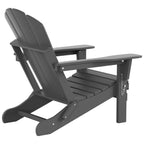 Chaise de jardin pliante Adirondack Polytrends Laguna en HDPE, résistante aux intempéries, avec pouf (ensemble 2 pièces)