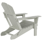 Chaise de jardin pliante Adirondack Polytrends Laguna en HDPE, résistante aux intempéries, avec pouf (ensemble 2 pièces)