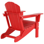 Chaise de jardin pliante Adirondack Polytrends Laguna en HDPE, résistante aux intempéries, avec pouf (ensemble 2 pièces)