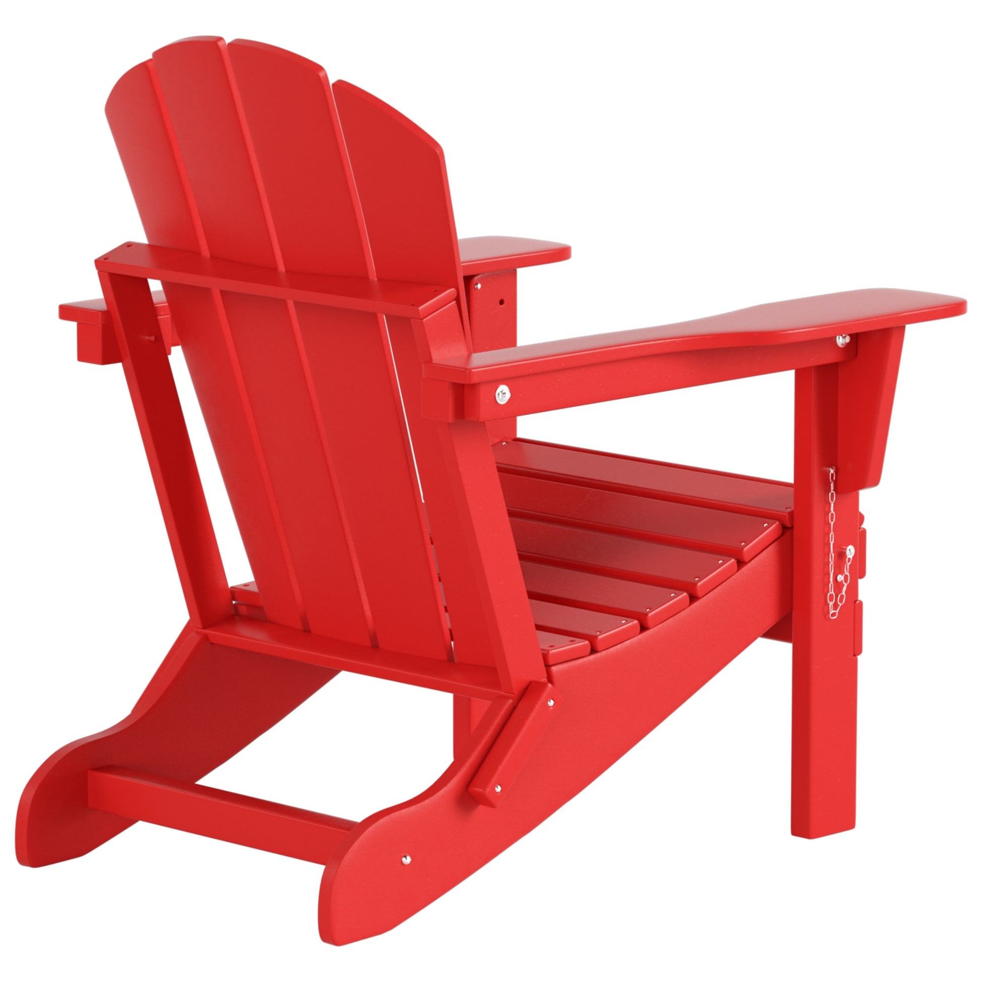 Chaise de jardin pliante Adirondack Polytrends Laguna en HDPE, résistante aux intempéries, avec pouf (ensemble 2 pièces)