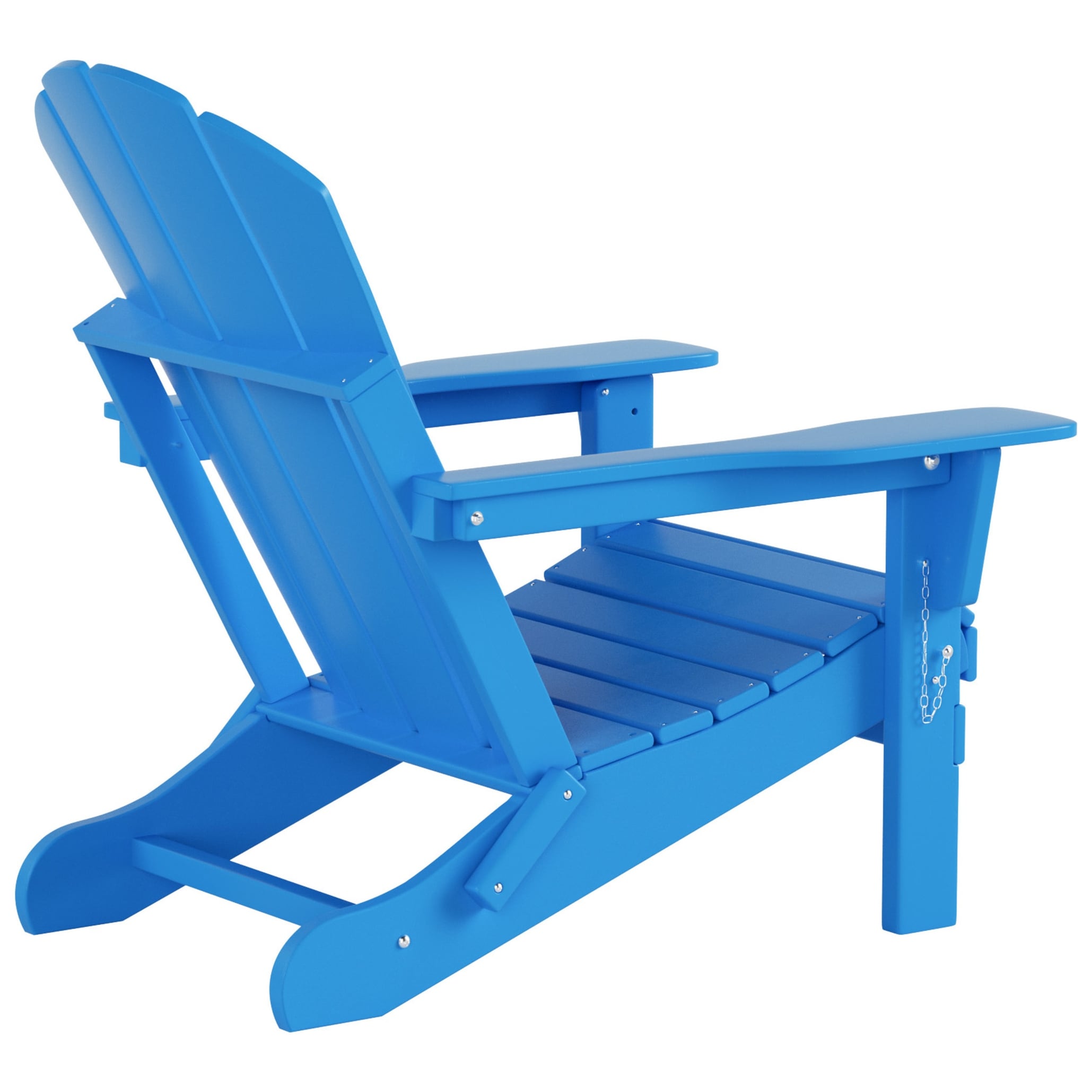 Chaise de jardin pliante Adirondack Polytrends Laguna en HDPE, résistante aux intempéries, avec pouf (ensemble 2 pièces)