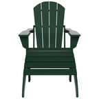 Chaise de jardin pliante Adirondack Polytrends Laguna en HDPE, résistante aux intempéries, avec pouf (ensemble 2 pièces)