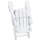 Chaise de jardin pliante Adirondack Polytrends Laguna en HDPE, résistante aux intempéries, avec pouf (ensemble 2 pièces)