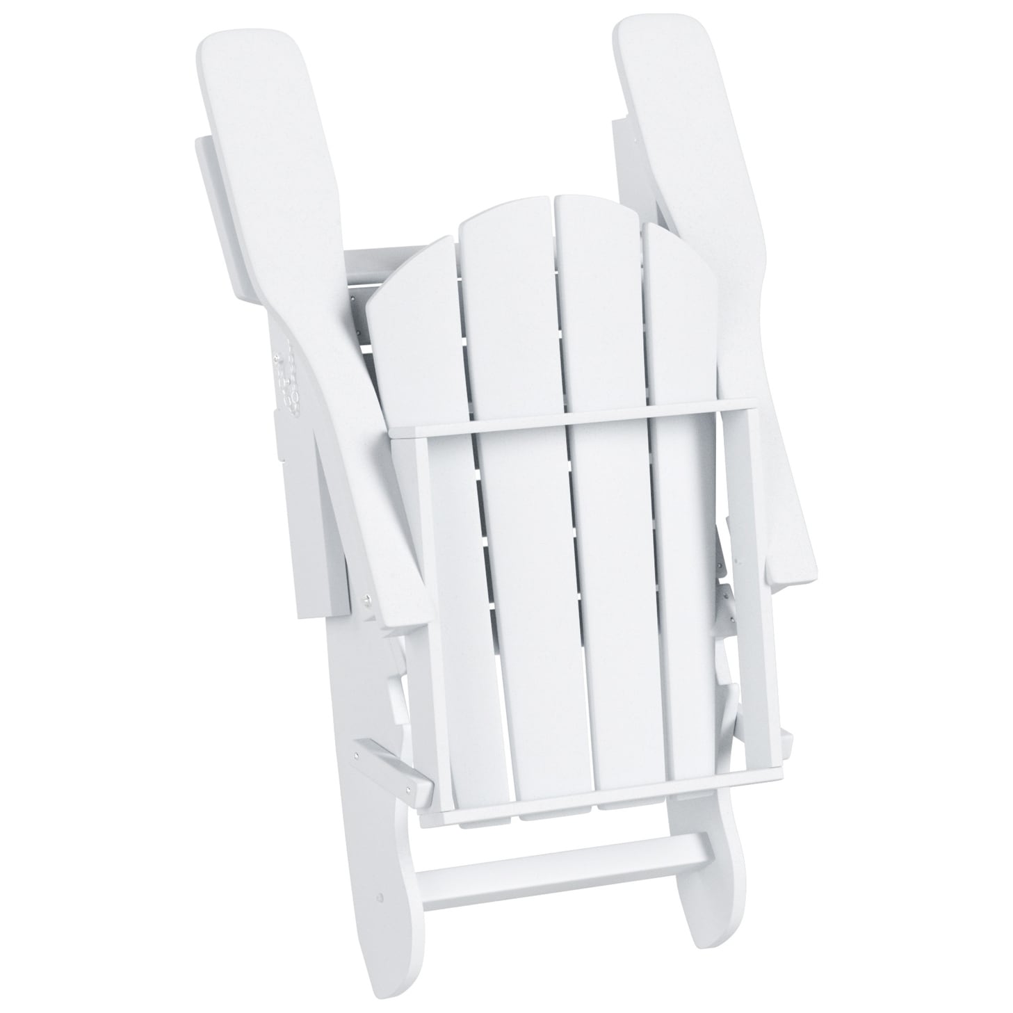 Chaise de jardin pliante Adirondack Polytrends Laguna en HDPE, résistante aux intempéries, avec pouf (ensemble 2 pièces)