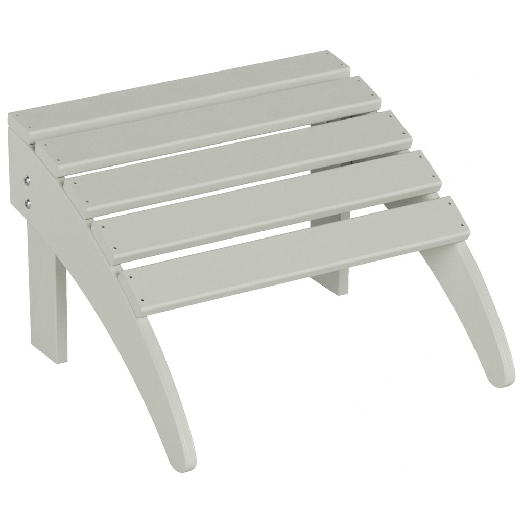 Chaise de jardin pliante Adirondack Polytrends Laguna en HDPE, résistante aux intempéries, avec pouf (ensemble 2 pièces)