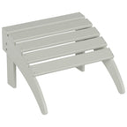 Chaise de jardin pliante Adirondack Polytrends Laguna en HDPE, résistante aux intempéries, avec pouf (ensemble 2 pièces)