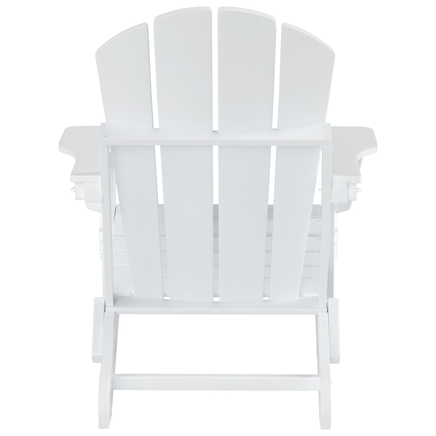 Chaise de jardin pliante Adirondack Polytrends Laguna en HDPE, résistante aux intempéries, avec pouf (ensemble 2 pièces)