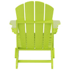 Chaise de jardin pliante Adirondack Polytrends Laguna en HDPE, résistante aux intempéries, avec pouf (ensemble 2 pièces)