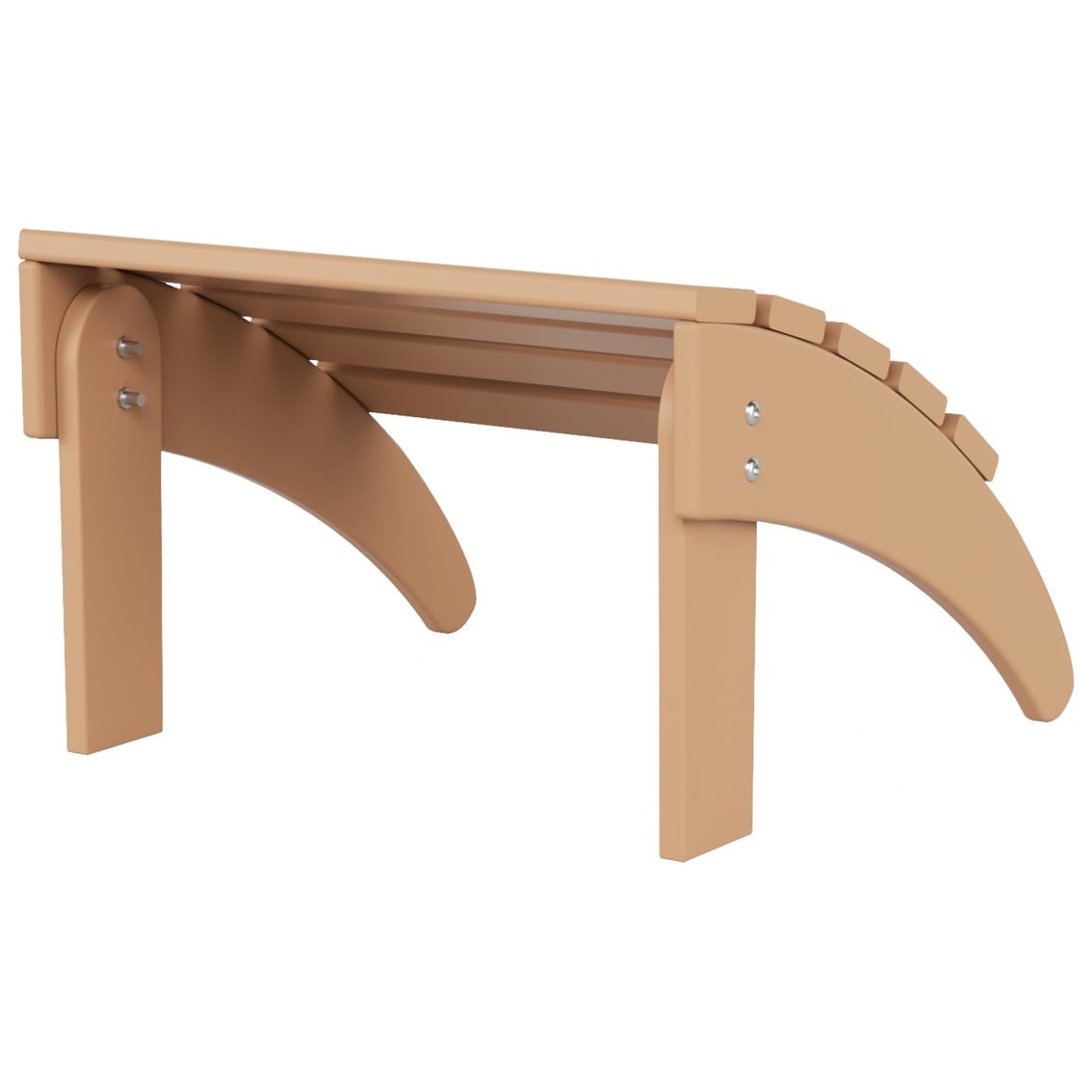 Chaise de jardin pliante Adirondack Polytrends Laguna en HDPE, résistante aux intempéries, avec pouf (ensemble 2 pièces)