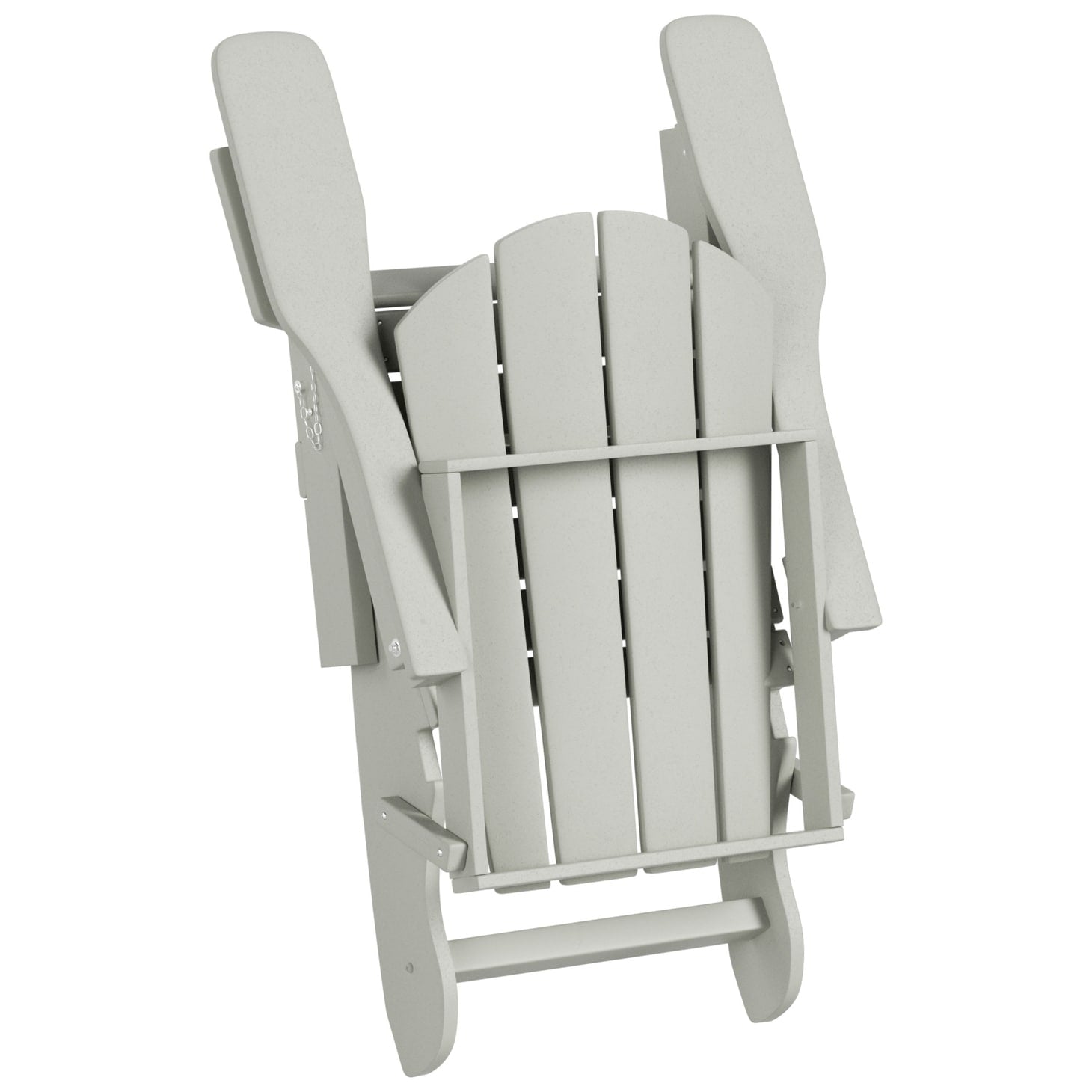 Chaise de jardin pliante Adirondack Polytrends Laguna en HDPE, résistante aux intempéries, avec pouf (ensemble 2 pièces)