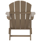 Chaise de jardin pliante Adirondack Polytrends Laguna en HDPE, résistante aux intempéries, avec pouf (ensemble 2 pièces)