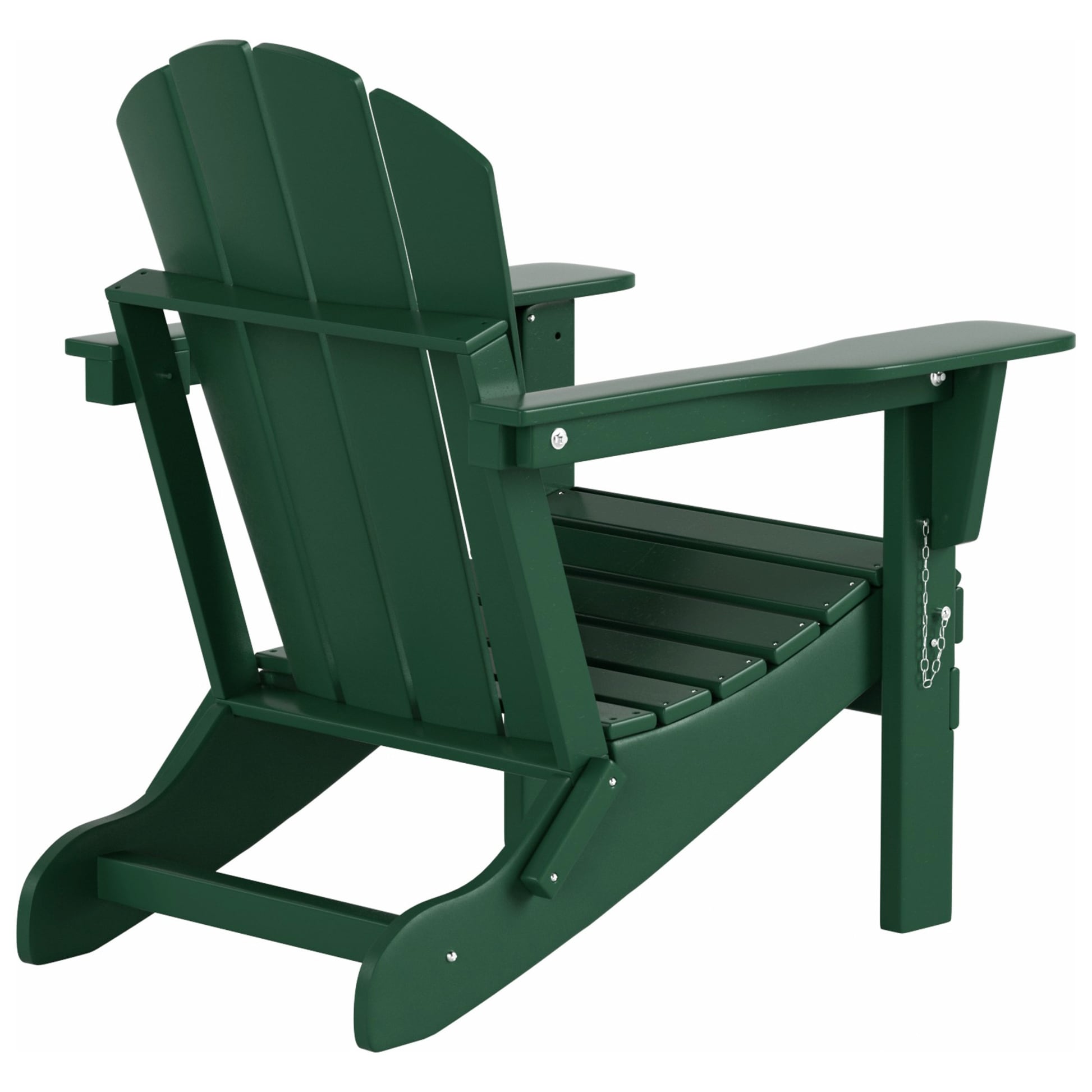 Chaise de jardin pliante Adirondack Polytrends Laguna en HDPE, résistante aux intempéries, avec pouf (ensemble 2 pièces)